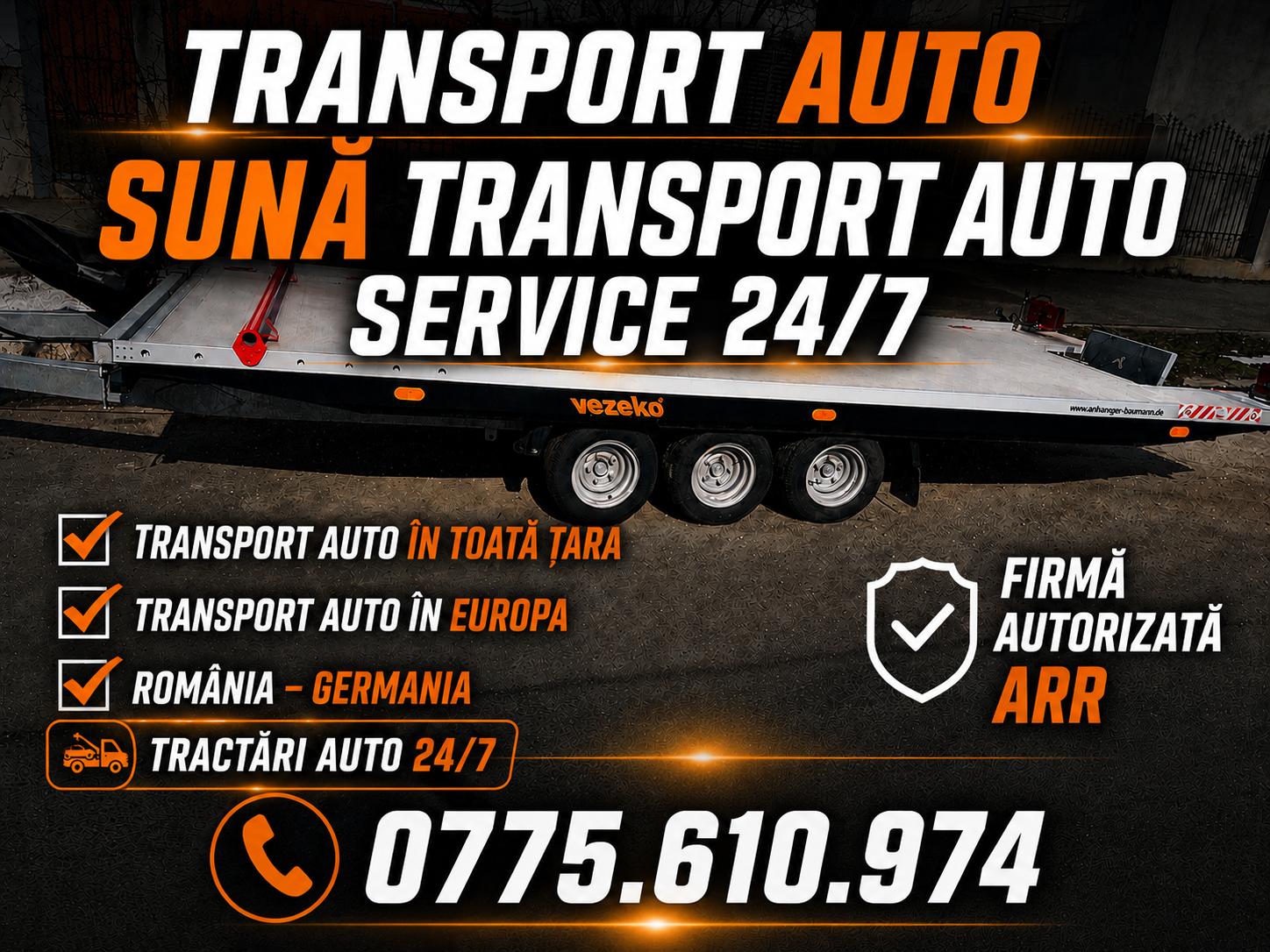 Banner transport auto în toată țara și firmă autorizată ARR