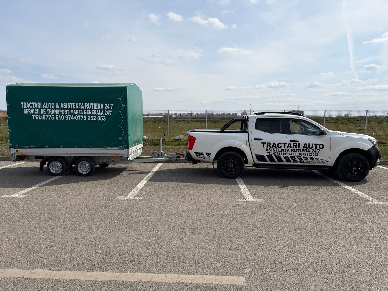 Pickup și remorcă de transport — GCN Tractări Auto