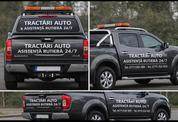 Pickup alb colaj redimensionat GCN Tractări Auto