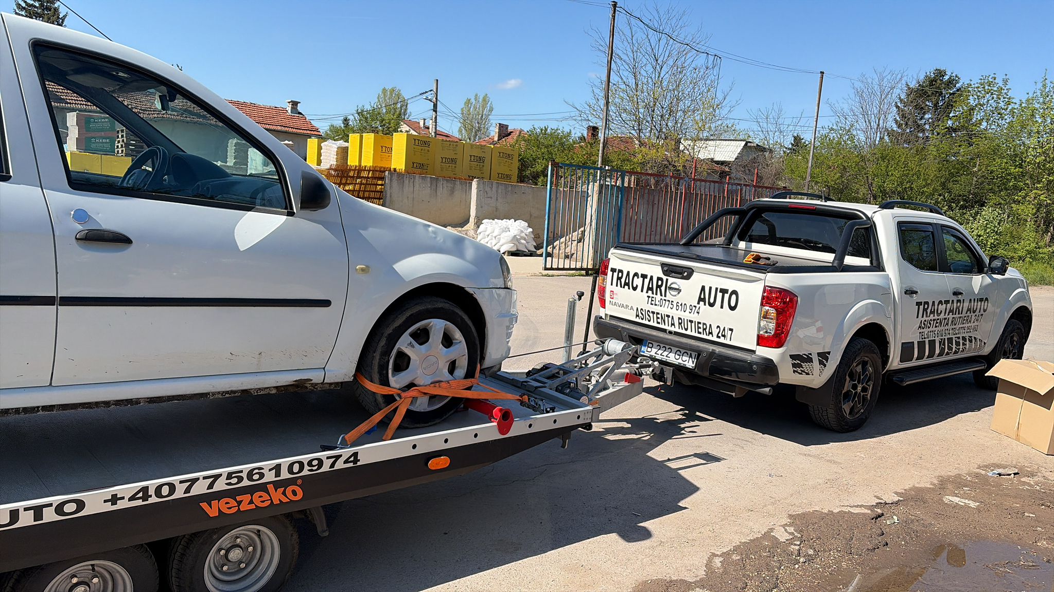 GCN Tractări Auto pickup cu platformă auto